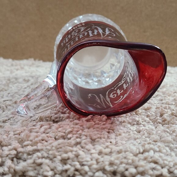 Antique ruby red flash 1896 Atlantic City souvenir - Picture 2 of 7